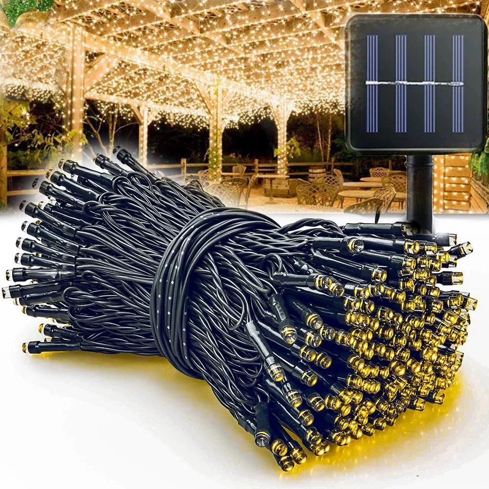 Outdoor Power For Xmas Lights - Güneş Enerjili Peri Dizisi Işıklar Bahçe