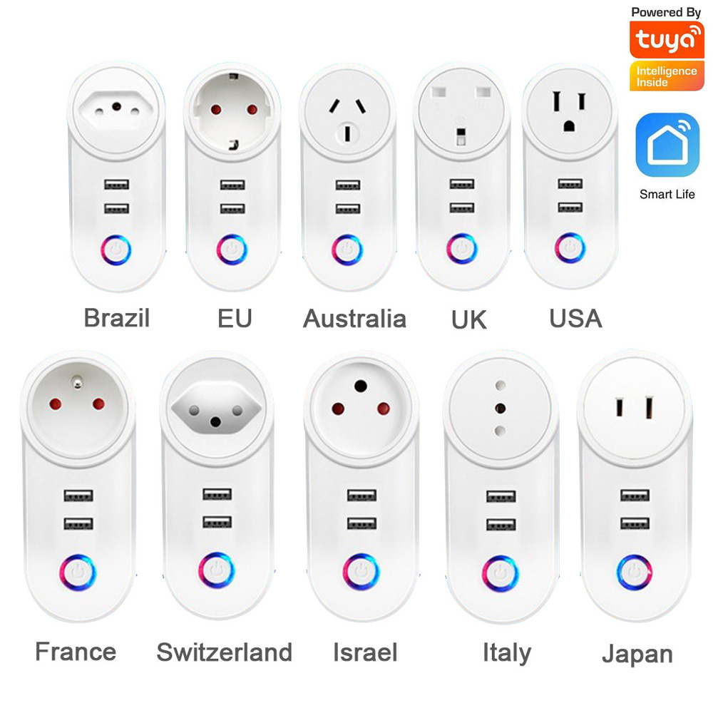 Outdoor Power Outlet Wifi - 1A 2A USB portu ile 1