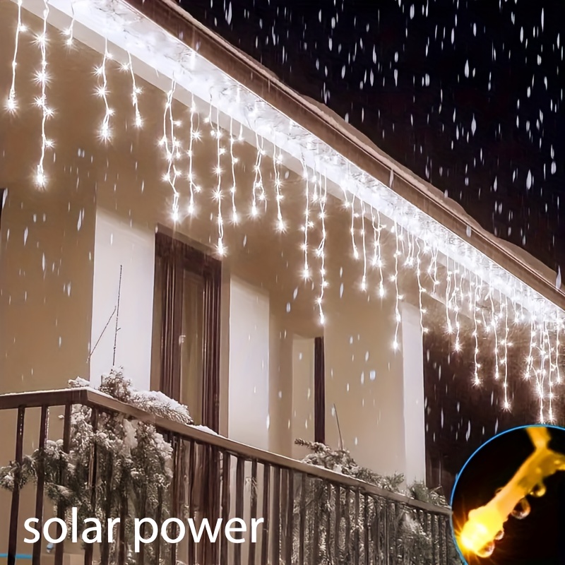 Outdoor Power For Xmas Lights - Güneş Enerjili Dış Mekan Sarkıt Işık