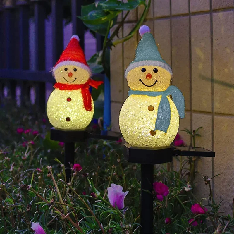 Outdoor Power For Xmas Lights - Güneş Enerjili LED Kardan Adam Ortam