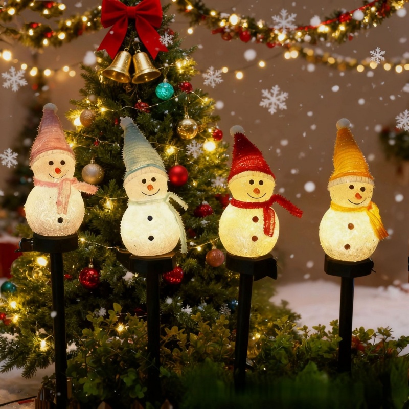 Outdoor Power For Xmas Lights - LED Kardan Adam Güneş Enerjili Bahçe