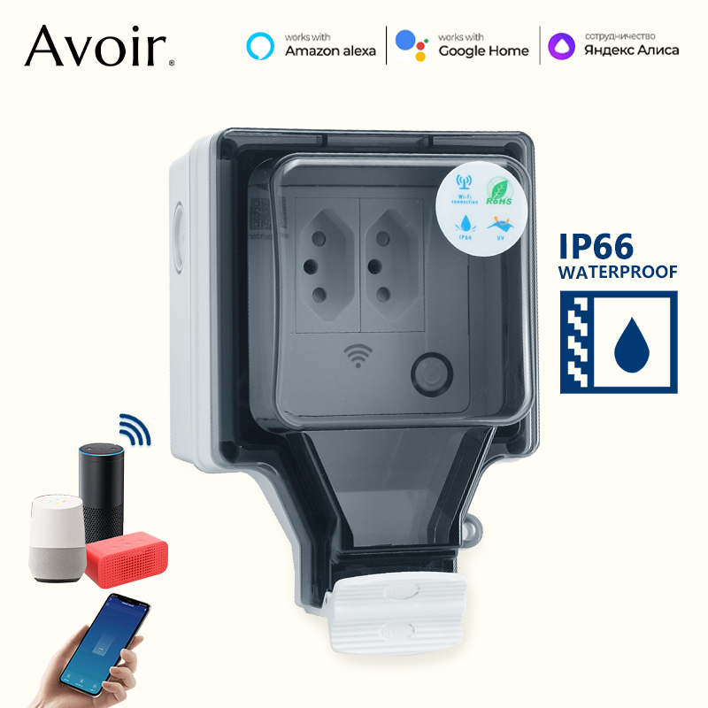 Outdoor Power Outlet Wifi - Avoir Tuya Wifi akıllı soket IP66