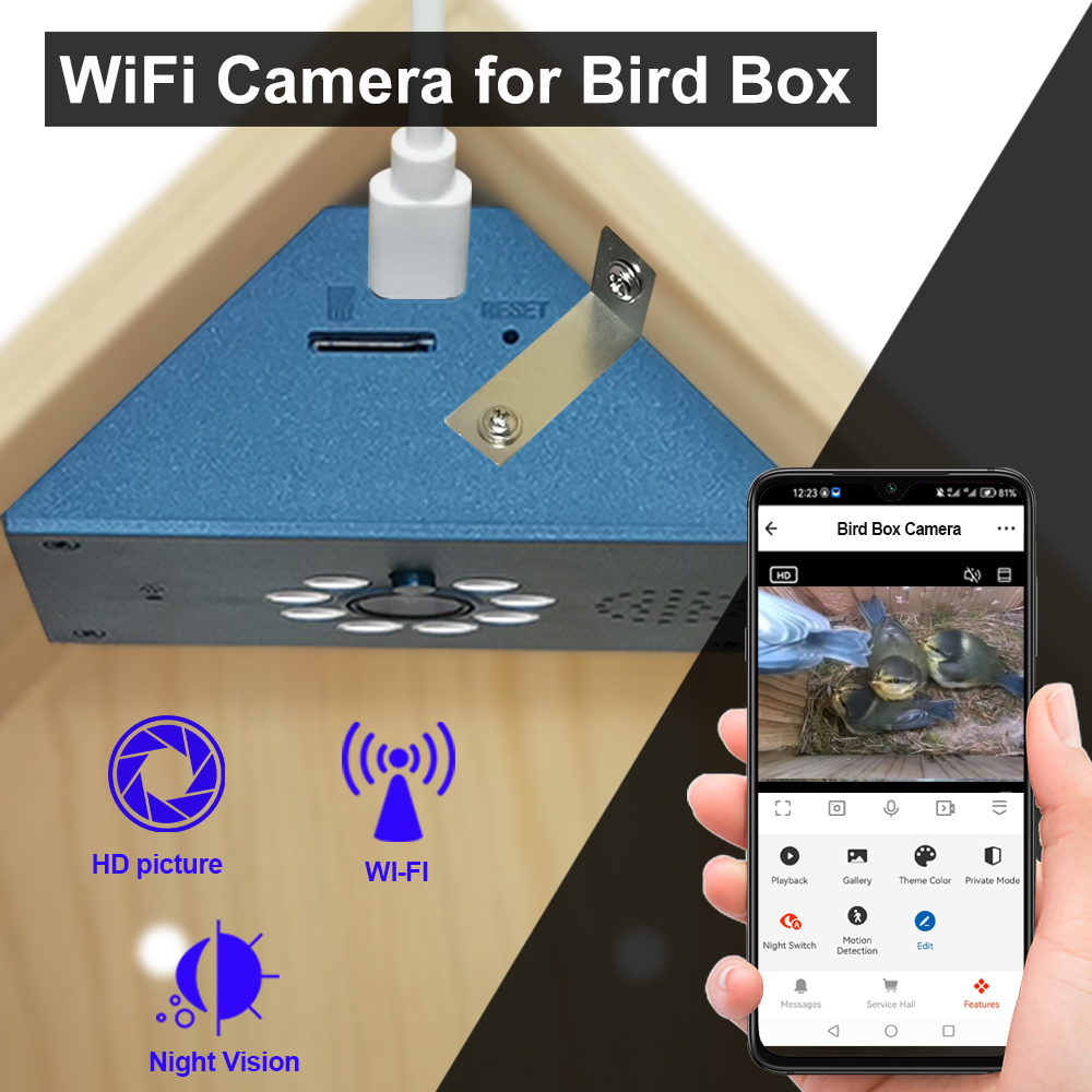 Outdoor Power Outlet Wifi - Tuya Akıllı Yaşam WiFi HD Kuş