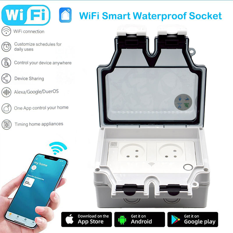 Outdoor Power Outlet Wifi - 16A Akıllı Soket IP66 Su Geçirmez