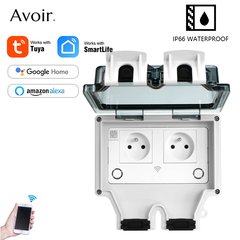 Outdoor Power Outlet Wifi - Avoir Tuya Güç Soketi IP66 Açık