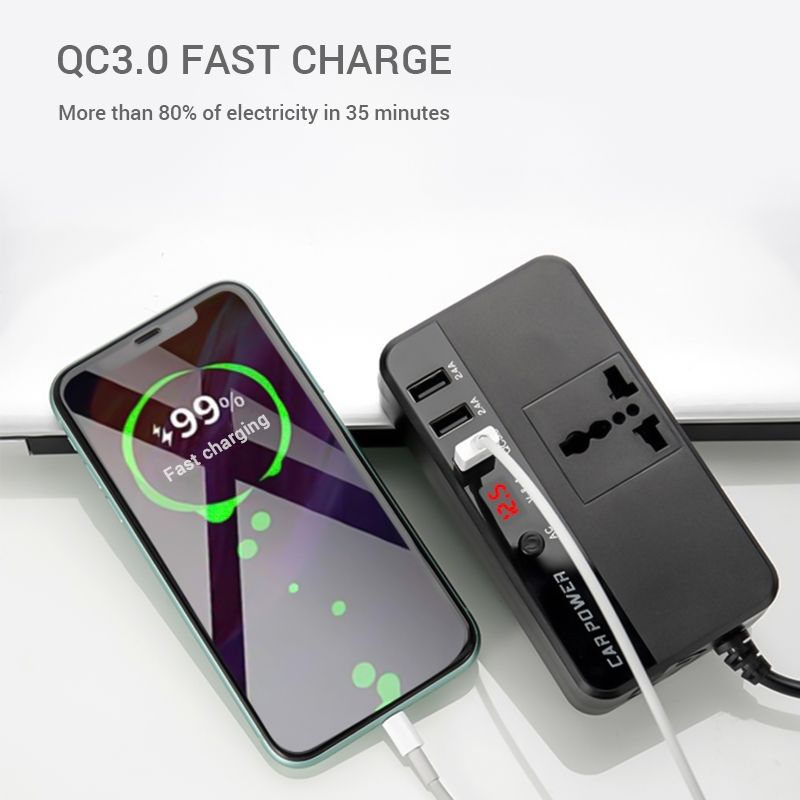 Outdoor Power Adapter Usb - 200W Taşınabilir Araç İnvertörü Araç Hızlı