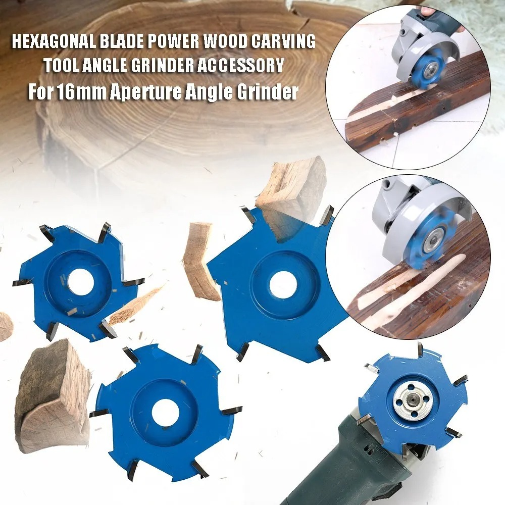 Stump Grinder Attachment - Yeni Altıgen Bıçaklı Fileto Güçlü Ahşap