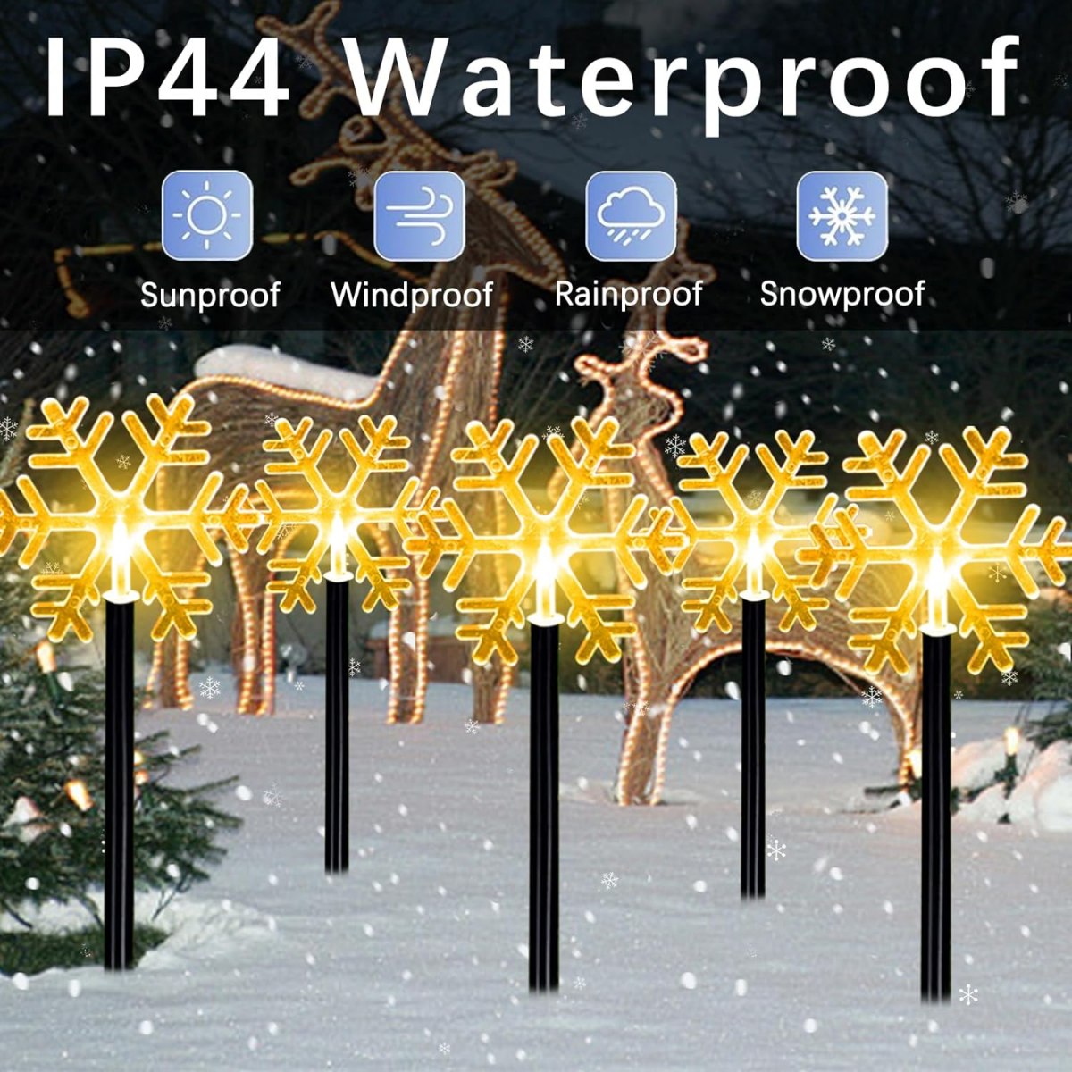5 adet Noel Yolu Işıkları Su G - Outdoor Power For Xmas Lights incelemesi ve fiyatı
