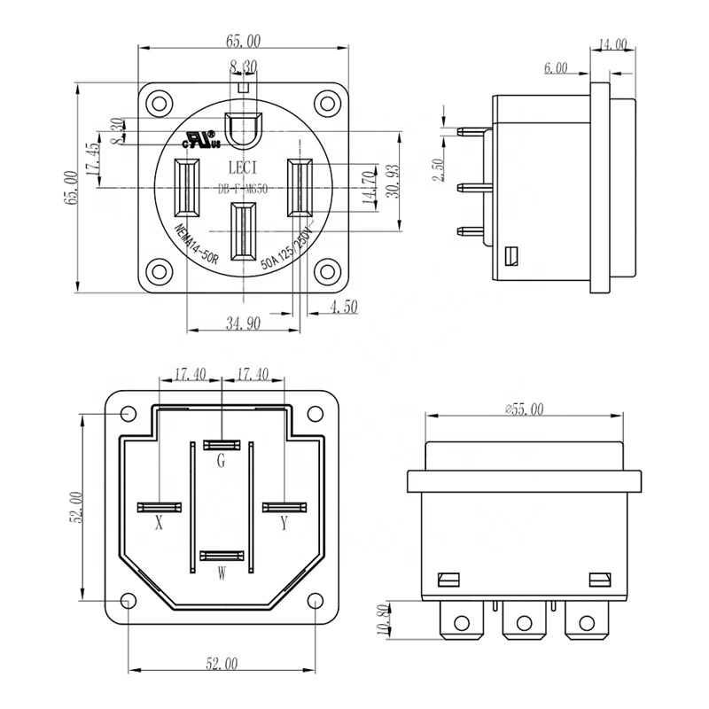 NEMA 14-50R Priz 50 Amp RV Güç - Outdoor Power Inlet Box incelemesi ve fiyatı
