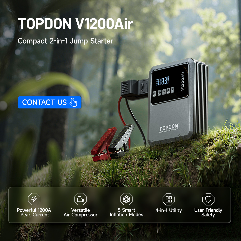 TOPDON V1200 Air 12V Akü Takvi - Air Compressor Portable incelemesi ve fiyatı