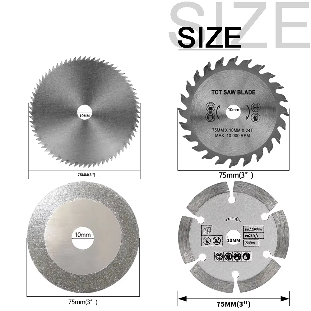 4/8 adet 75mm 3 inç Karbür Dai - Stump Grinder Attachment incelemesi ve fiyatı