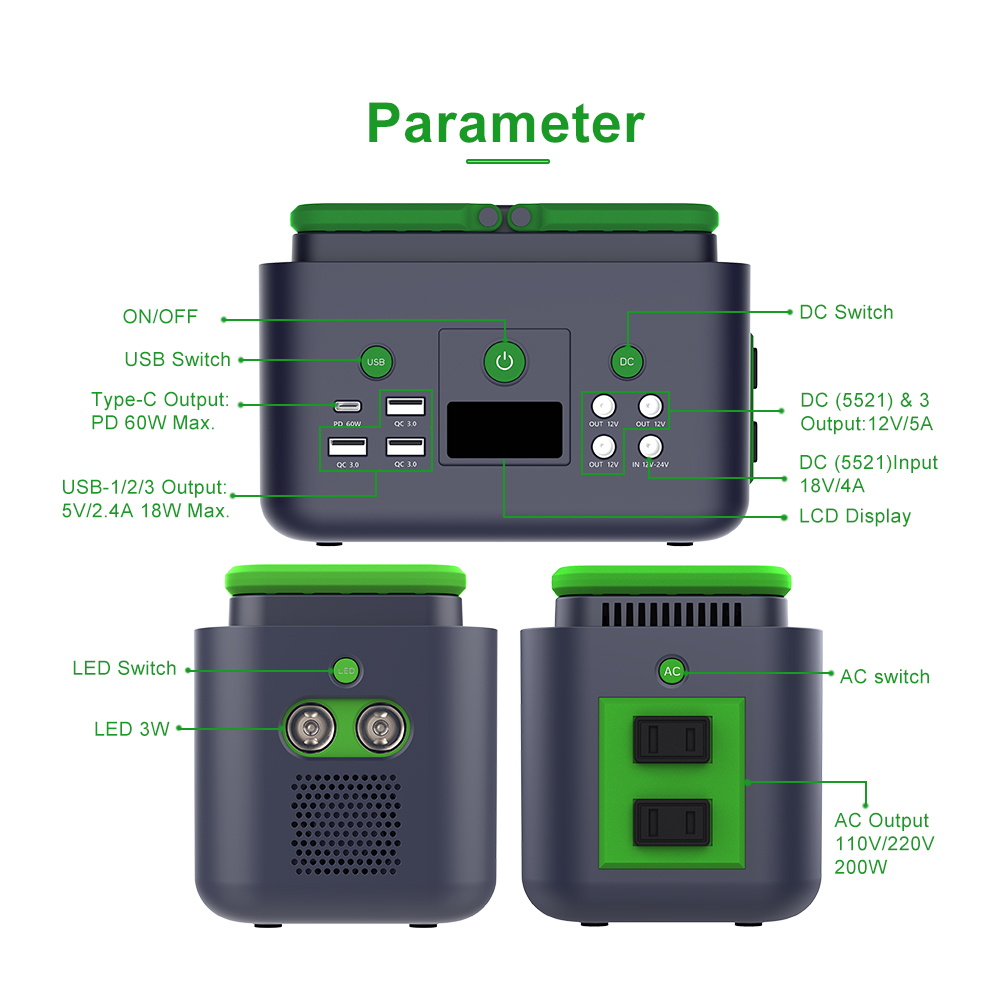 200W Taşınabilir Güneş Enerjis - Outdoor Power Bank With Ac Outlet incelemesi ve fiyatı
