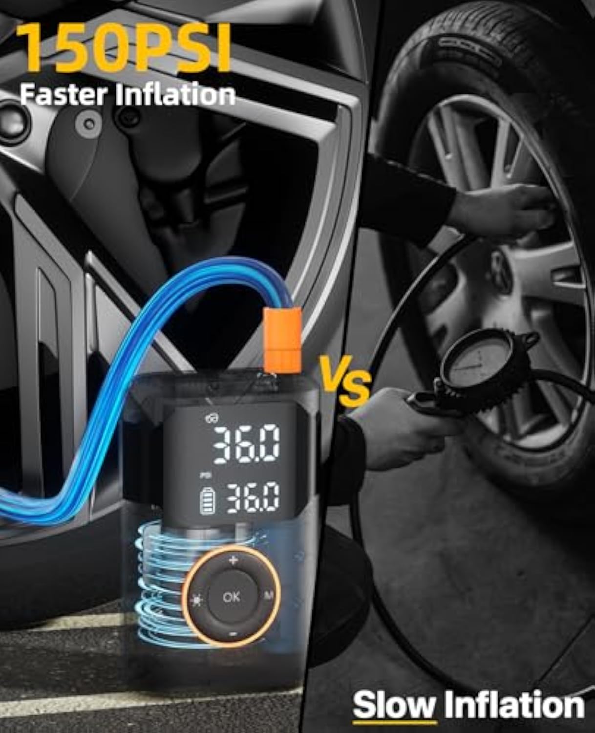 Otomatik Şarj Edilebilir Elekt - Air Compressor Portable incelemesi ve fiyatı