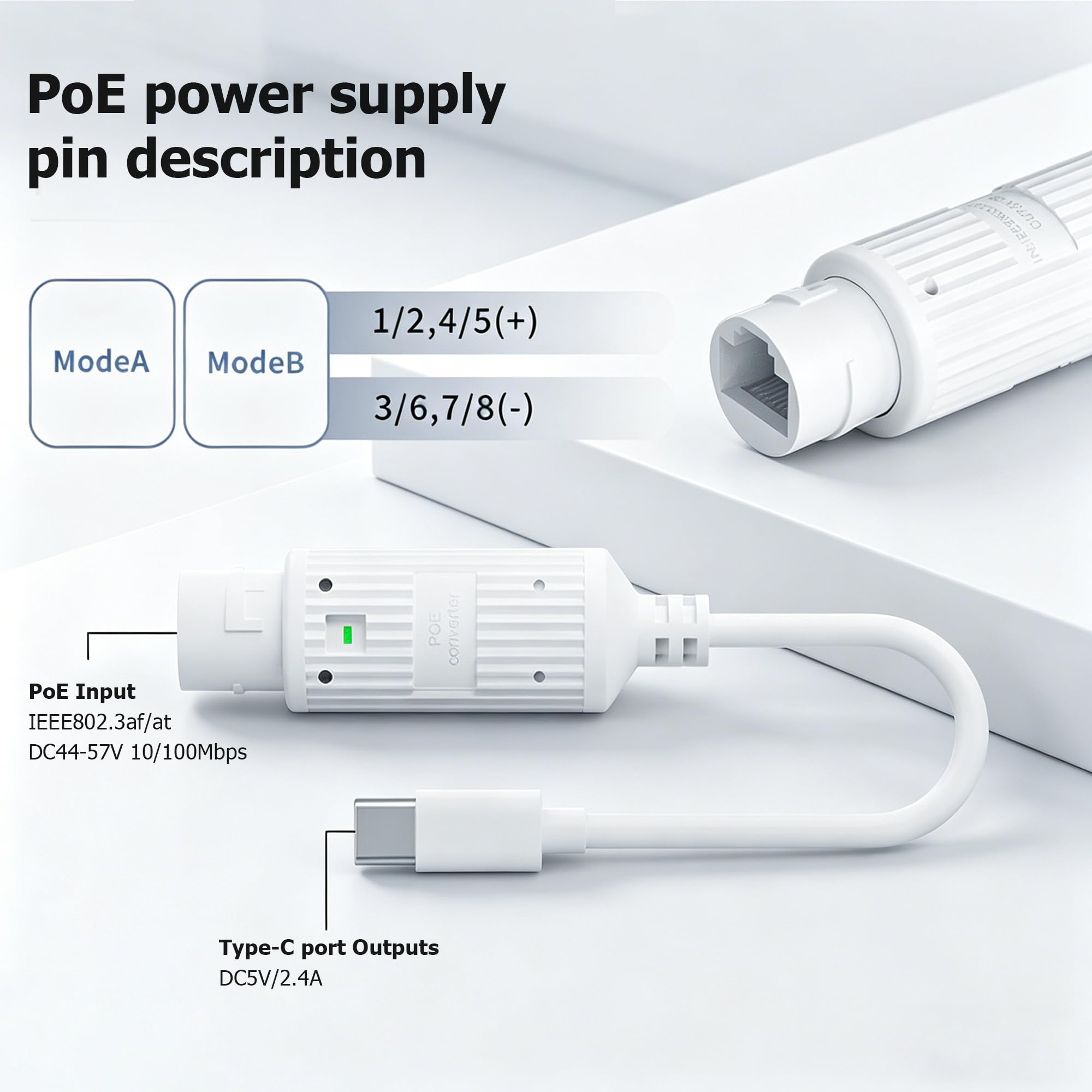 POE'den USB-C'ye Güç Dönüştürü - Outdoor Power Adapter Usb incelemesi ve fiyatı