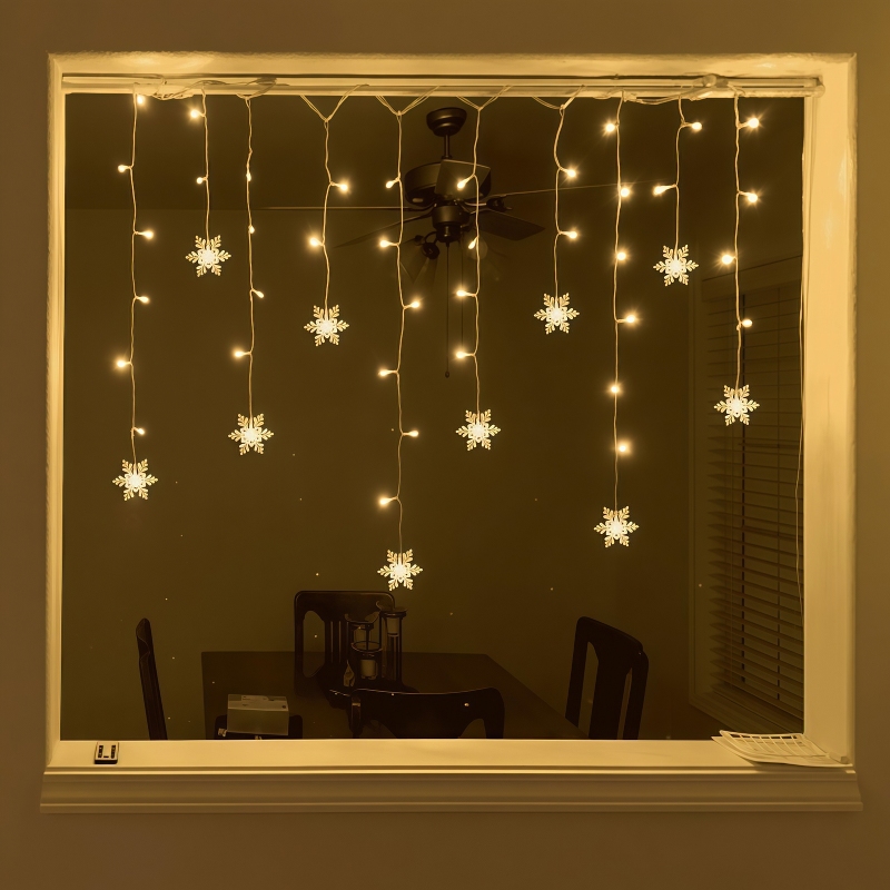 USB Güçlü Kar Tanesi Perde Işı - Outdoor Power For Xmas Lights incelemesi ve fiyatı