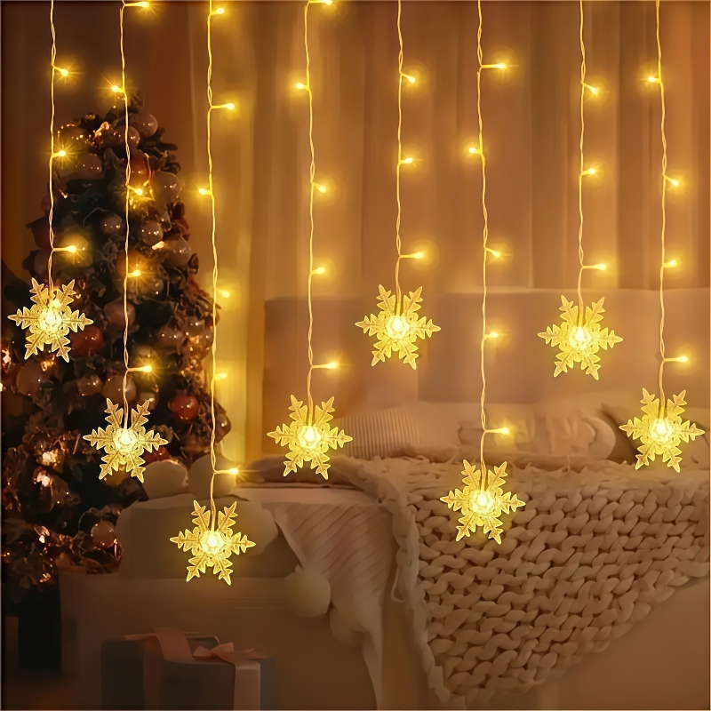 USB Güçlü Kar Tanesi Perde Işı - Outdoor Power For Xmas Lights incelemesi ve fiyatı