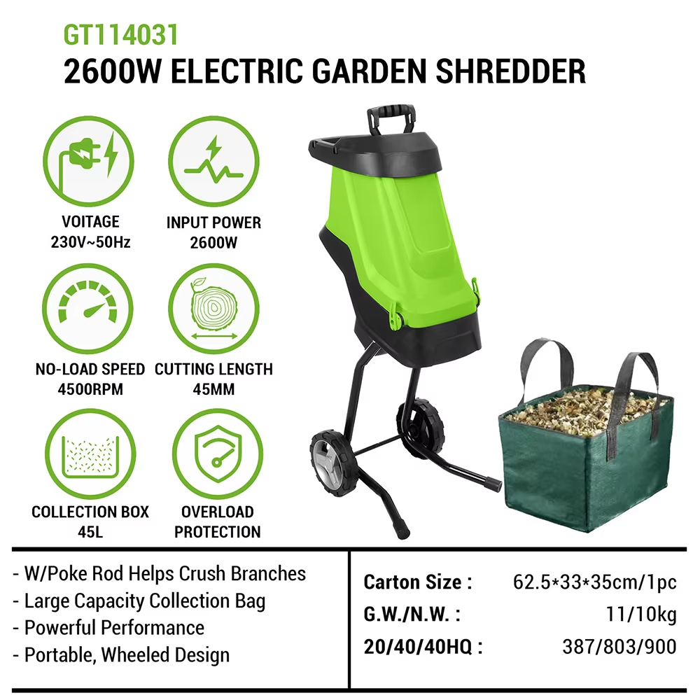 Elektrikli Bahçe Odun Parçalay - Garden Shredder Chipper incelemesi ve fiyatı