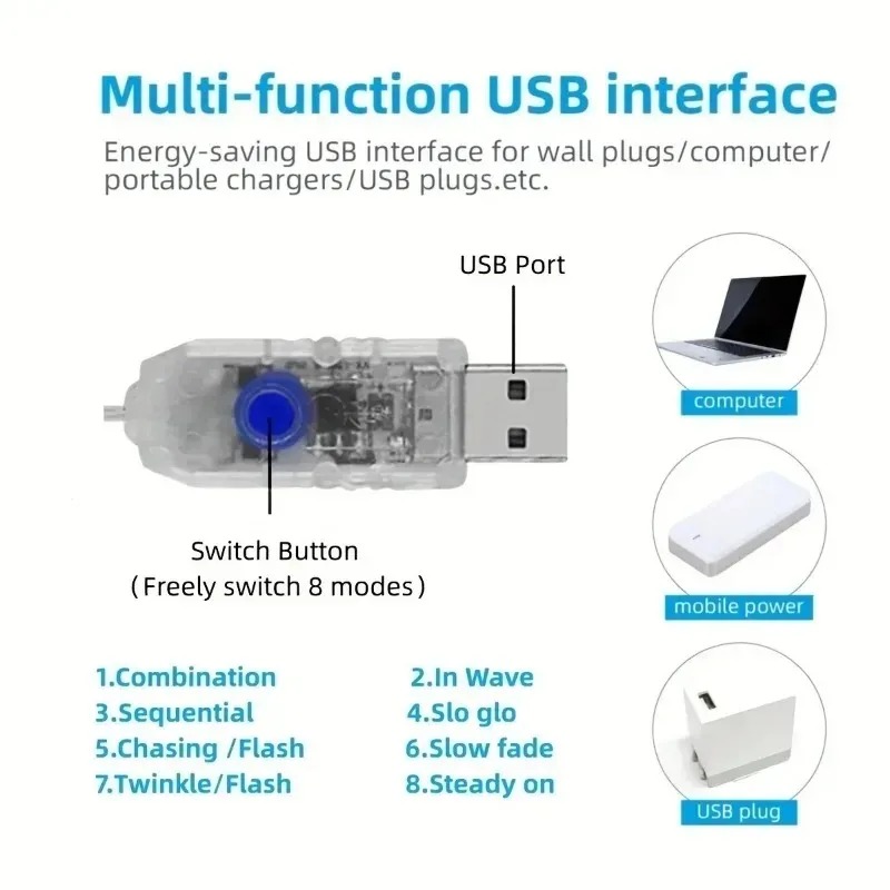 USB Güçlü 200 LED Yıldız Şelal - Outdoor Power For Xmas Lights incelemesi ve fiyatı